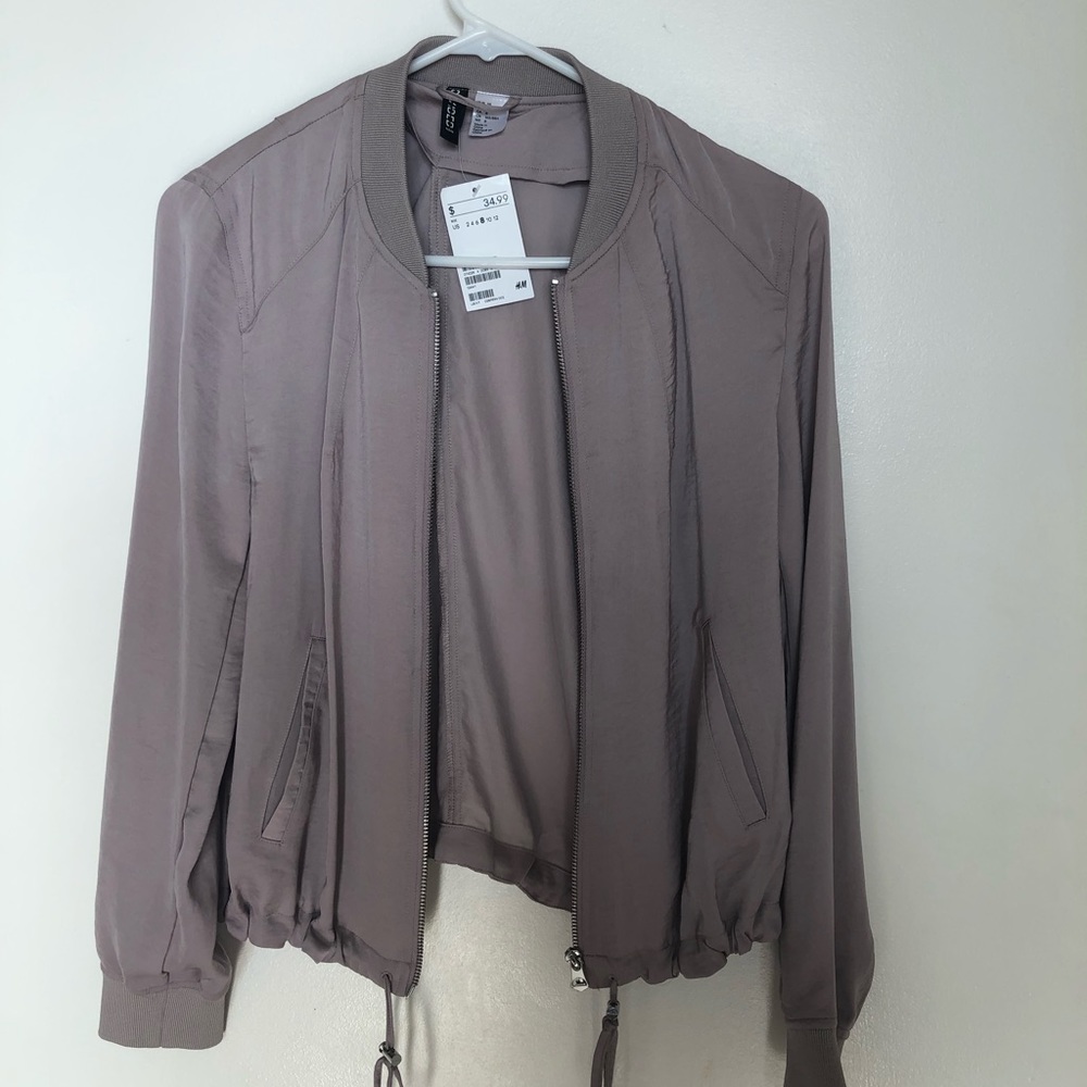 Beige wind breaker h&m jacket